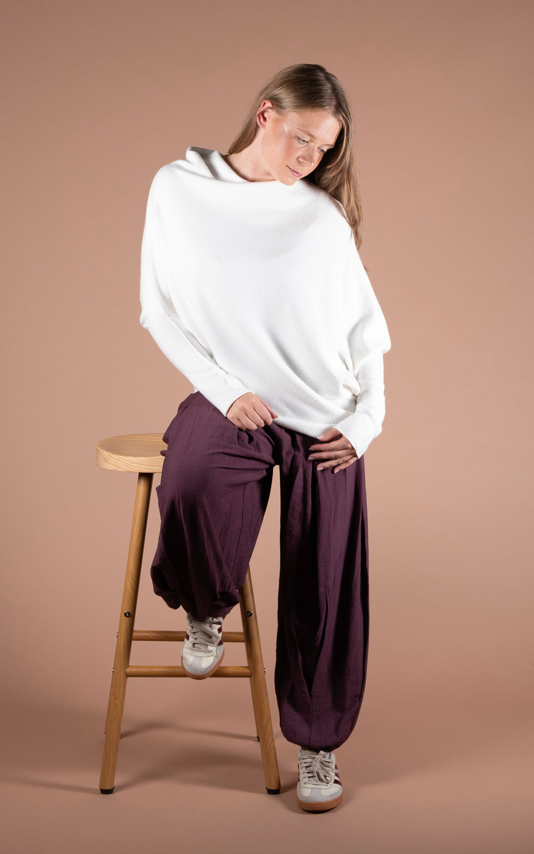 Saffron Asymmetric Jumper | White
