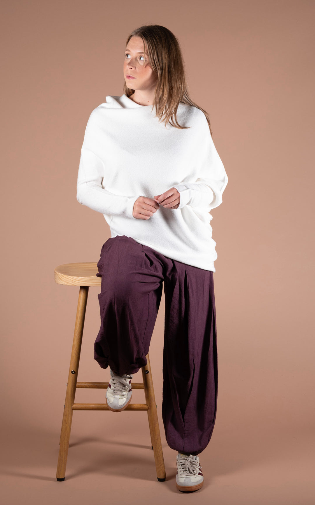 Saffron Asymmetric Jumper | White