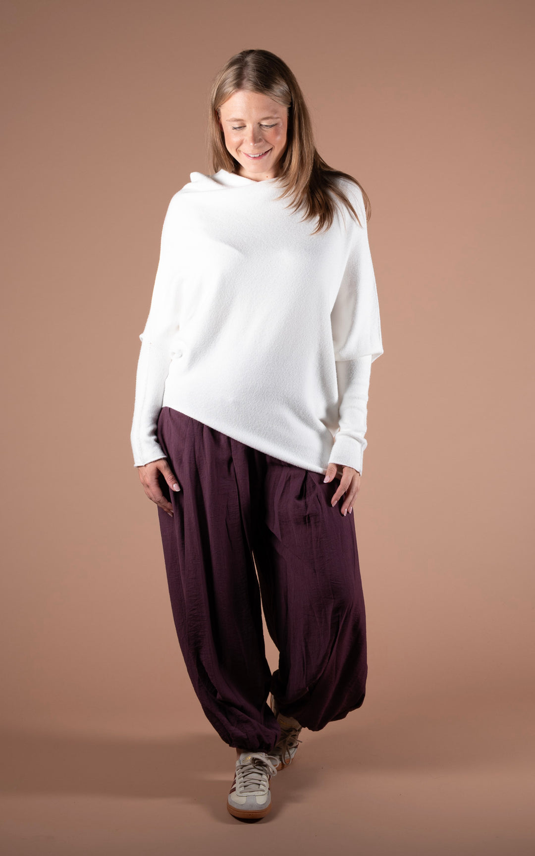 Saffron Asymmetric Jumper | White