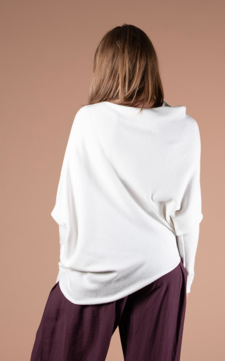 Saffron Asymmetric Jumper | White