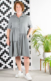 Sahara Linen Mix Shirt Dress | Grey