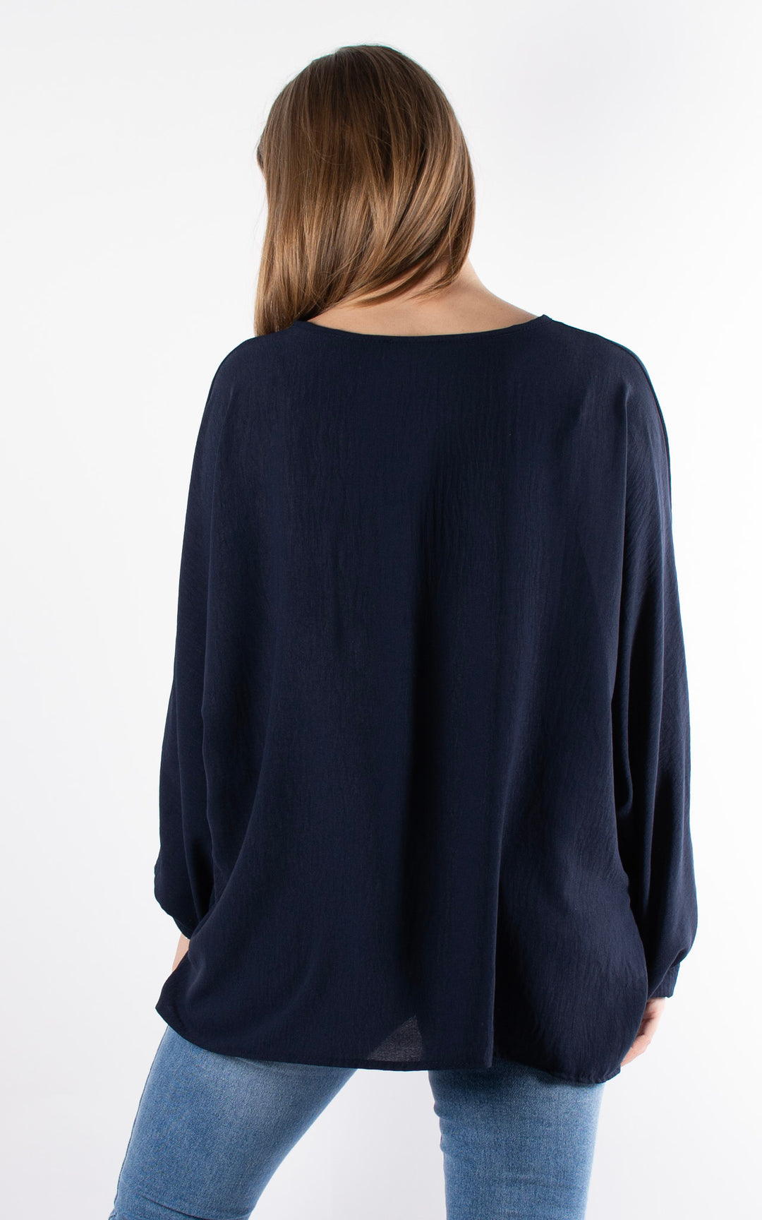 Samantha long Sleeve Top | Navy