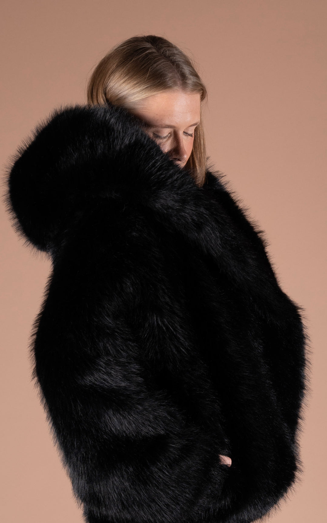 Samara Faux Fur Coat | Black