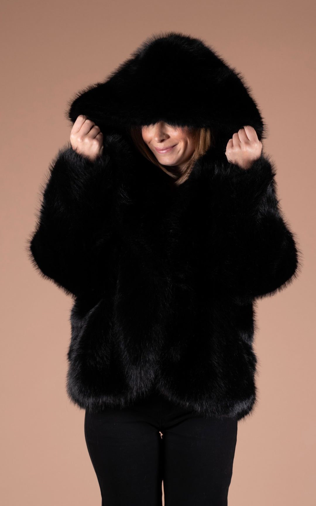 Samara Faux Fur Coat | Black