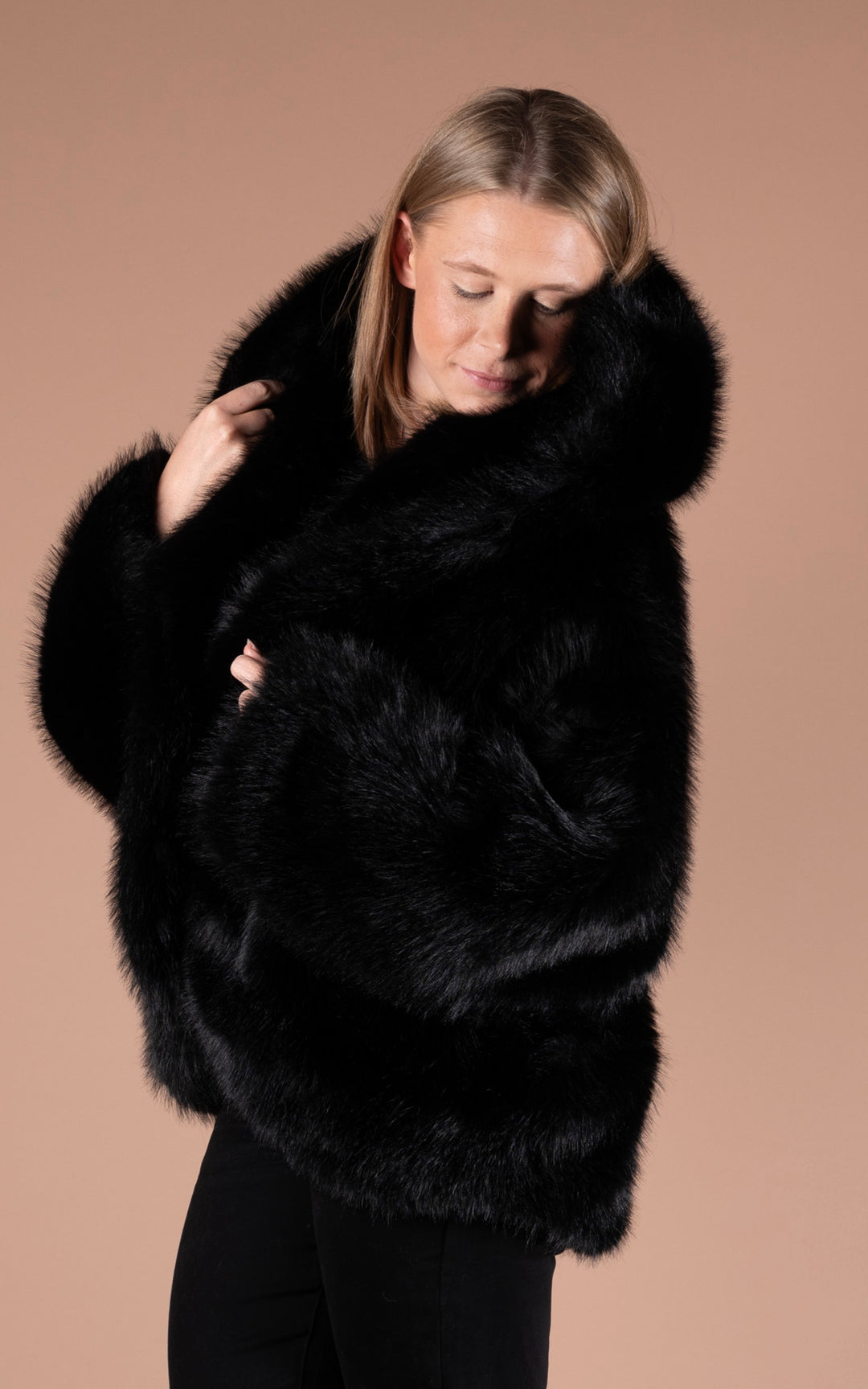 Samara Faux Fur Coat | Black