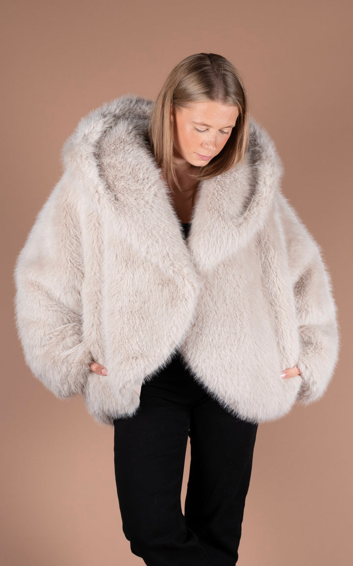 Samara Faux Fur Coat | Oat