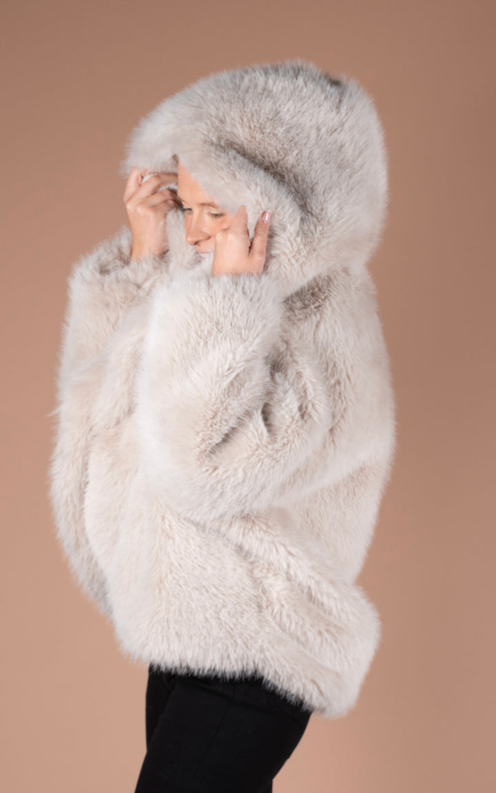 Samara Faux Fur Coat | Oat