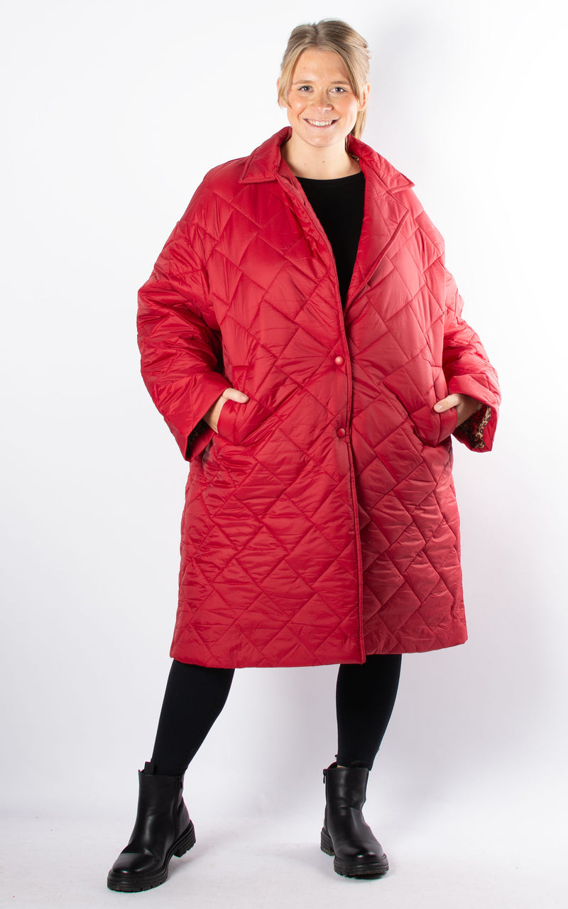 Sarah Padded Coat | Red