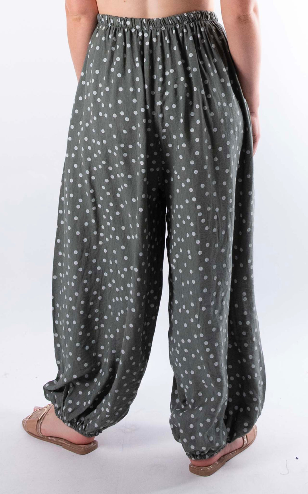Sasha Polka Dot Trousers | Khaki