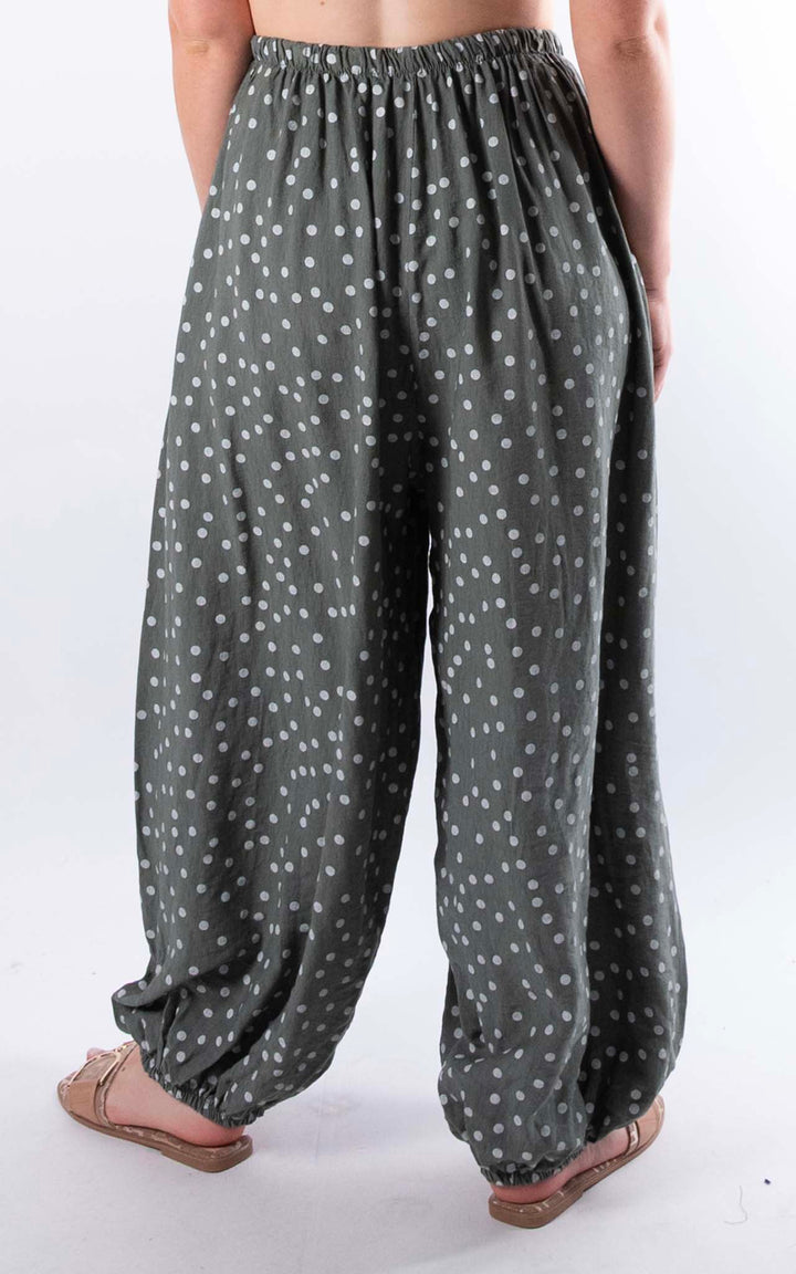 Sasha Polka Dot Trousers | Khaki