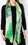 Scarf | Large Flower | Green