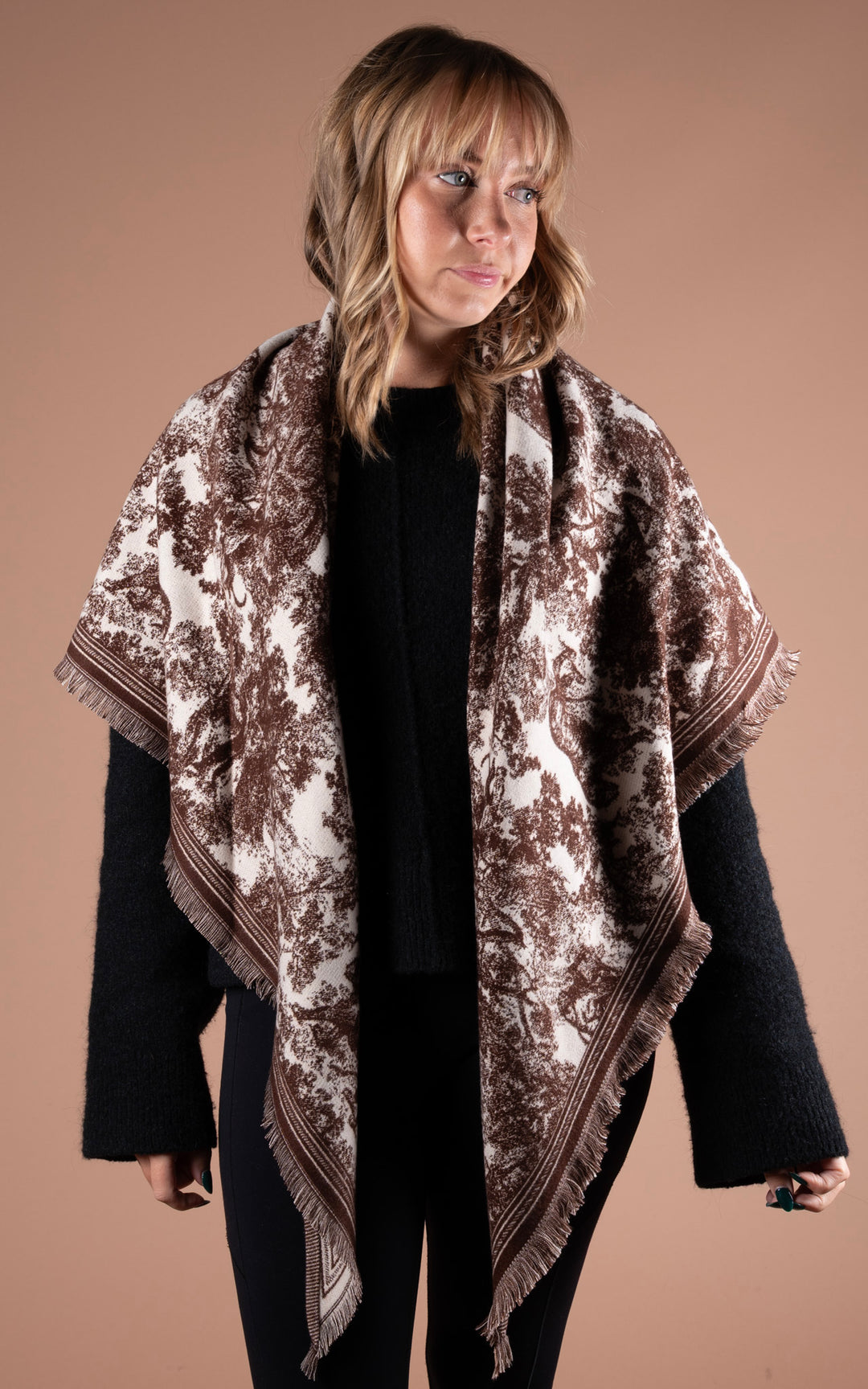 Scarf | Paisley Animal | Chocolate