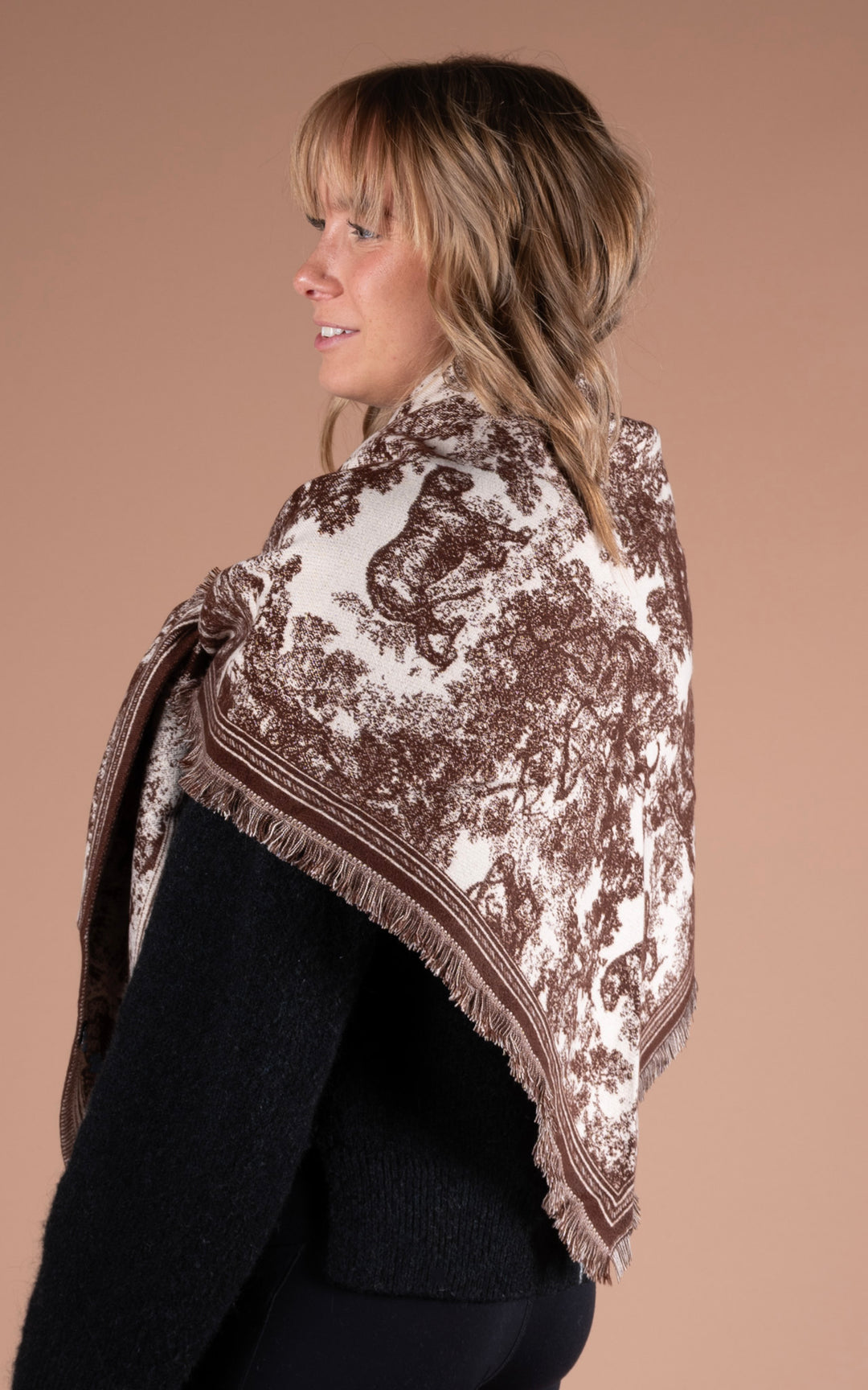 Scarf | Paisley Animal | Chocolate