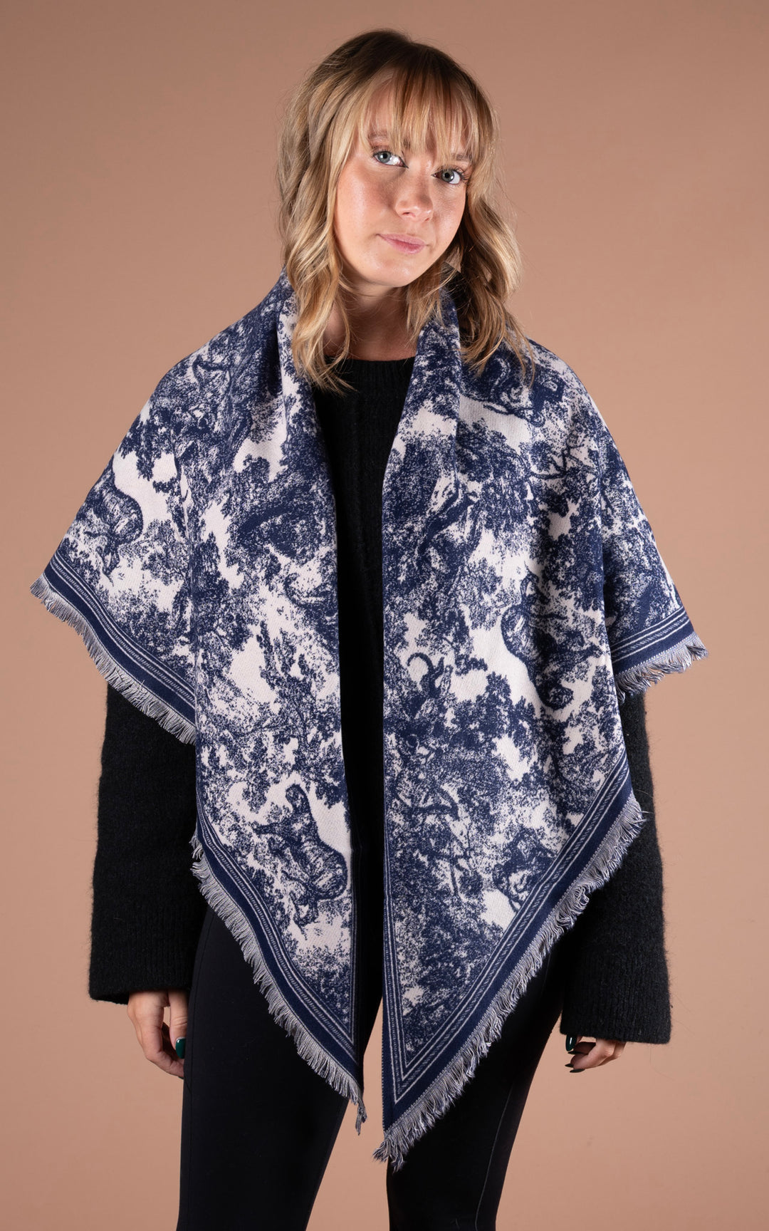Scarf | Paisley Animal | Navy