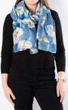 Scarf | Roses | Denim