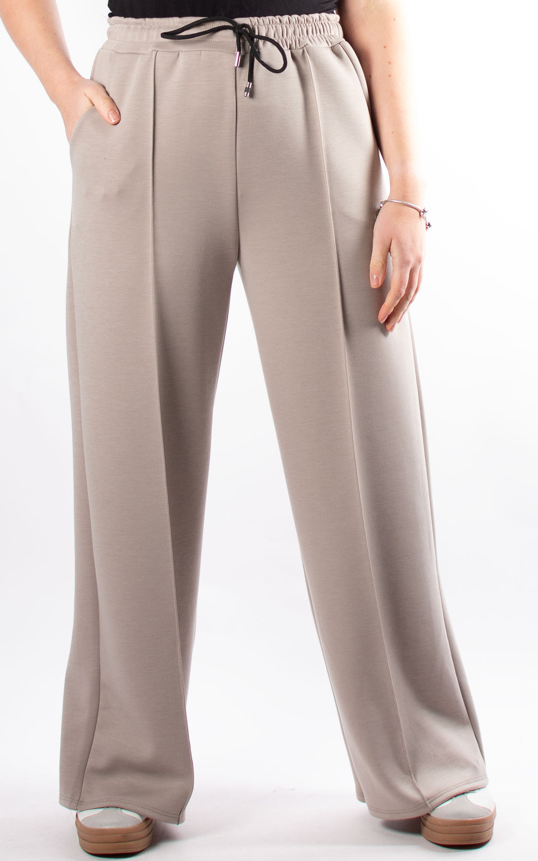 Seam Front Trousers | Beige
