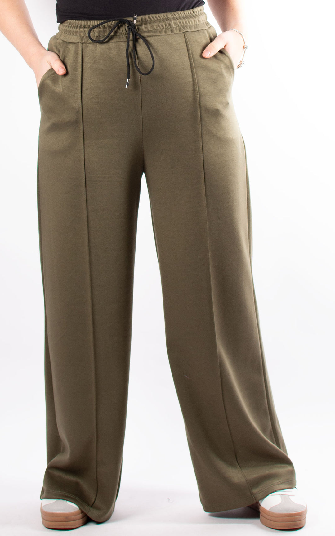 Seam Front Joggers | Khaki