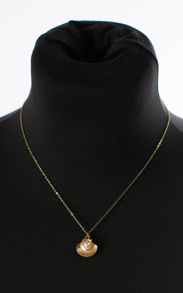 Pearl Seashell | Necklace | Gold
