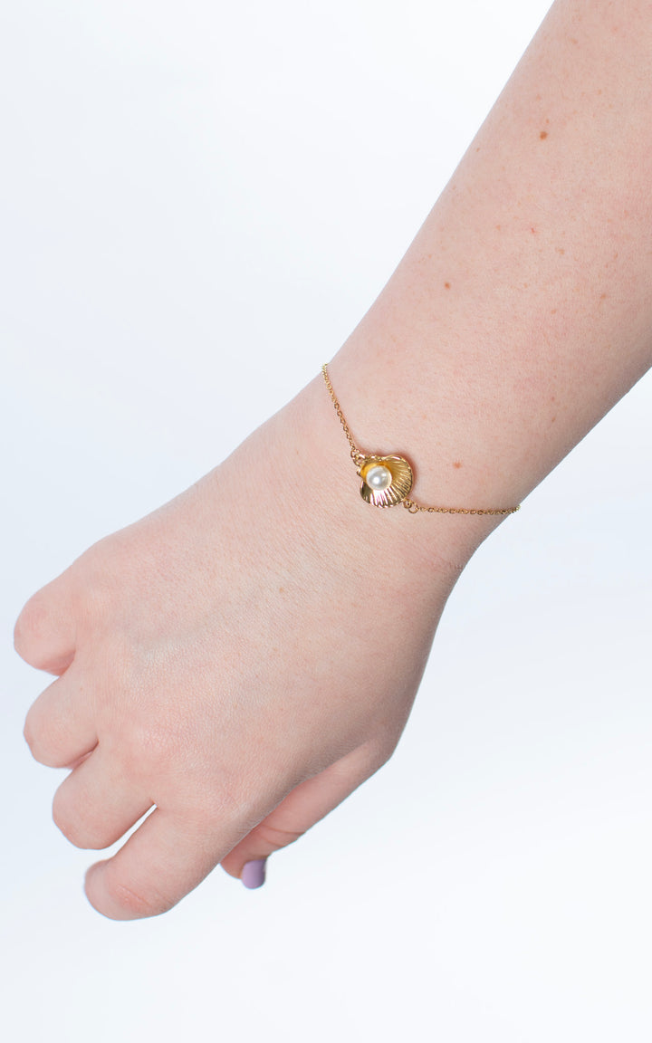 Pearl Seashell | Bracelet | Gold