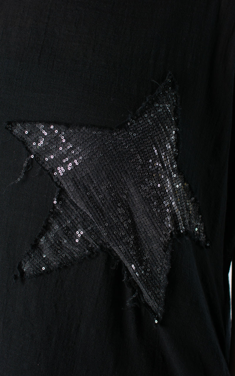 Sequin Star Tunic | Black