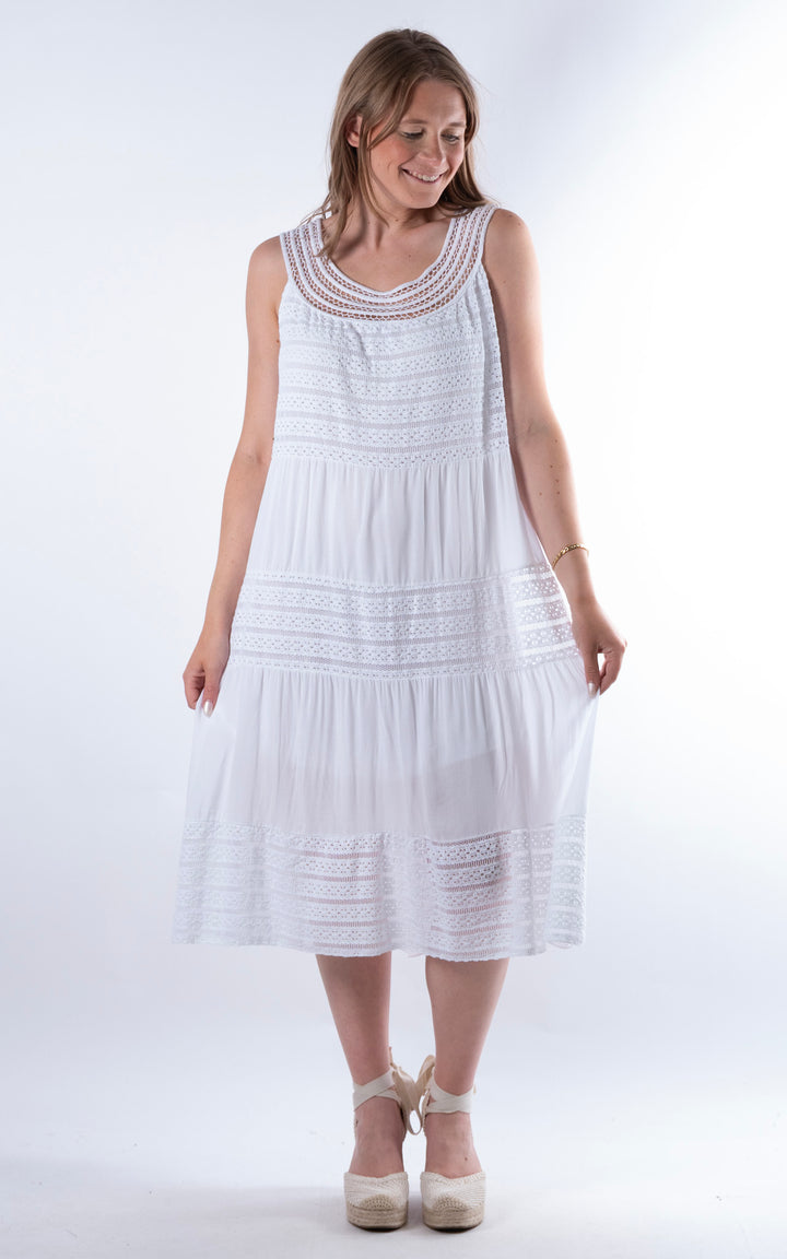 Shaya Midi Dress | White