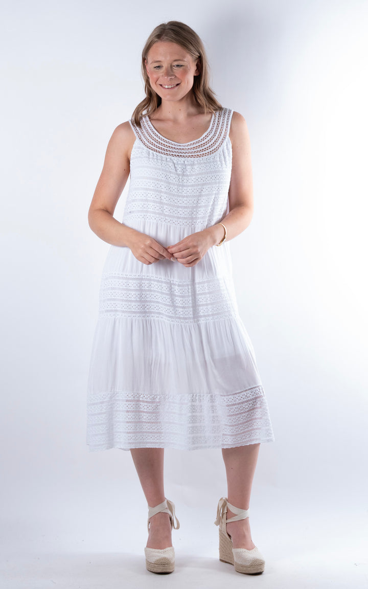 Shaya Midi Dress | White