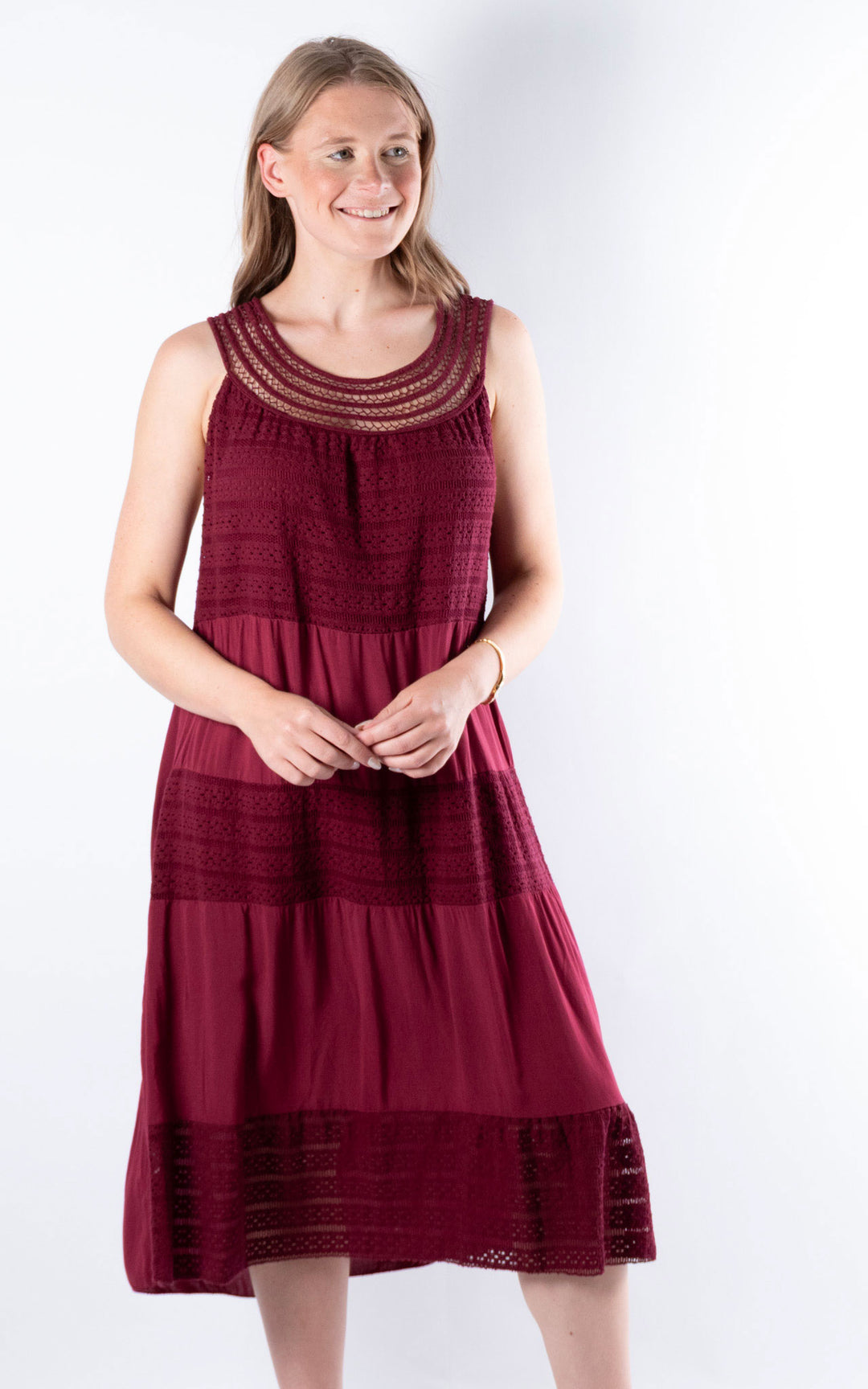 Shaya Midi Dress | Wine