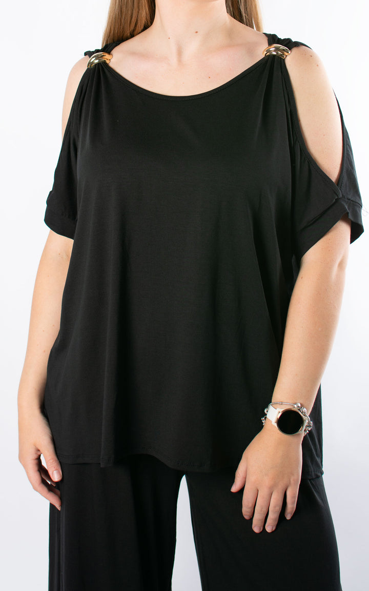 Sheila Cold Shoulder | Black