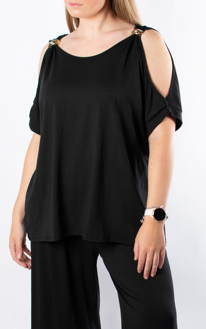 Sheila Cold Shoulder | Black