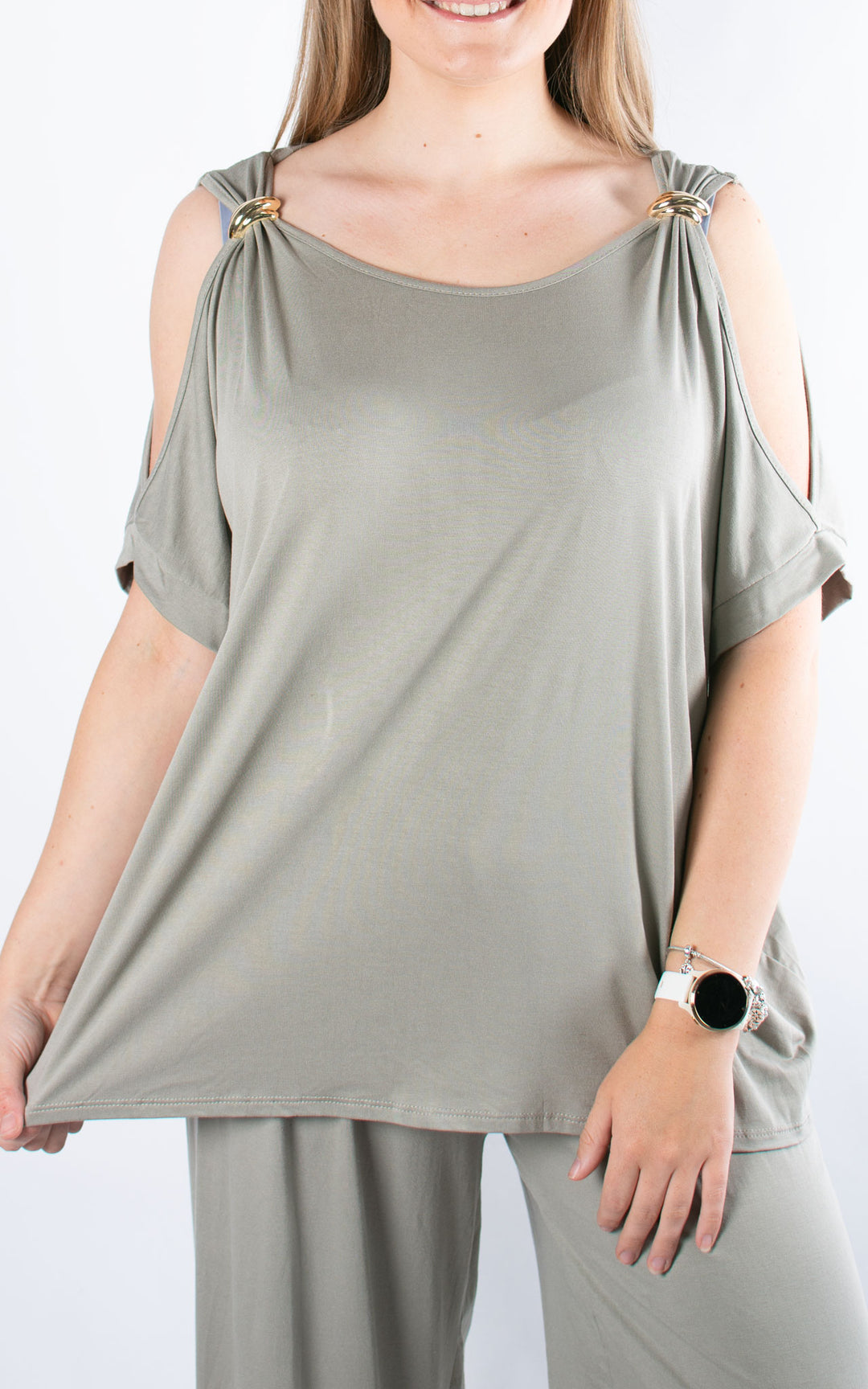 Sheila Cold Shoulder | Taupe
