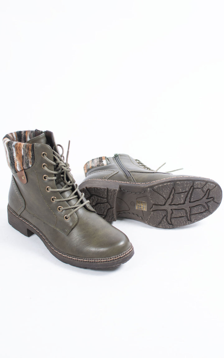 Shelley Ankle Boots | Khaki