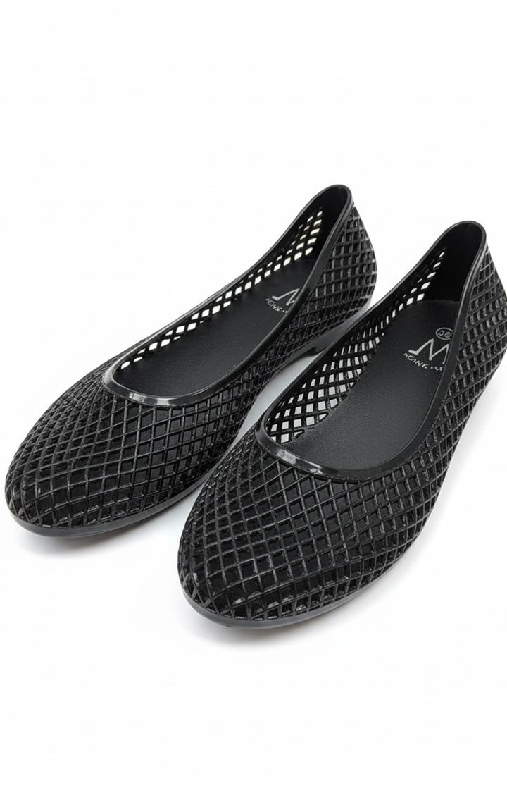 Shimmer Ballet Flats | Black