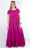 Shirred Maxi Dress | Plum