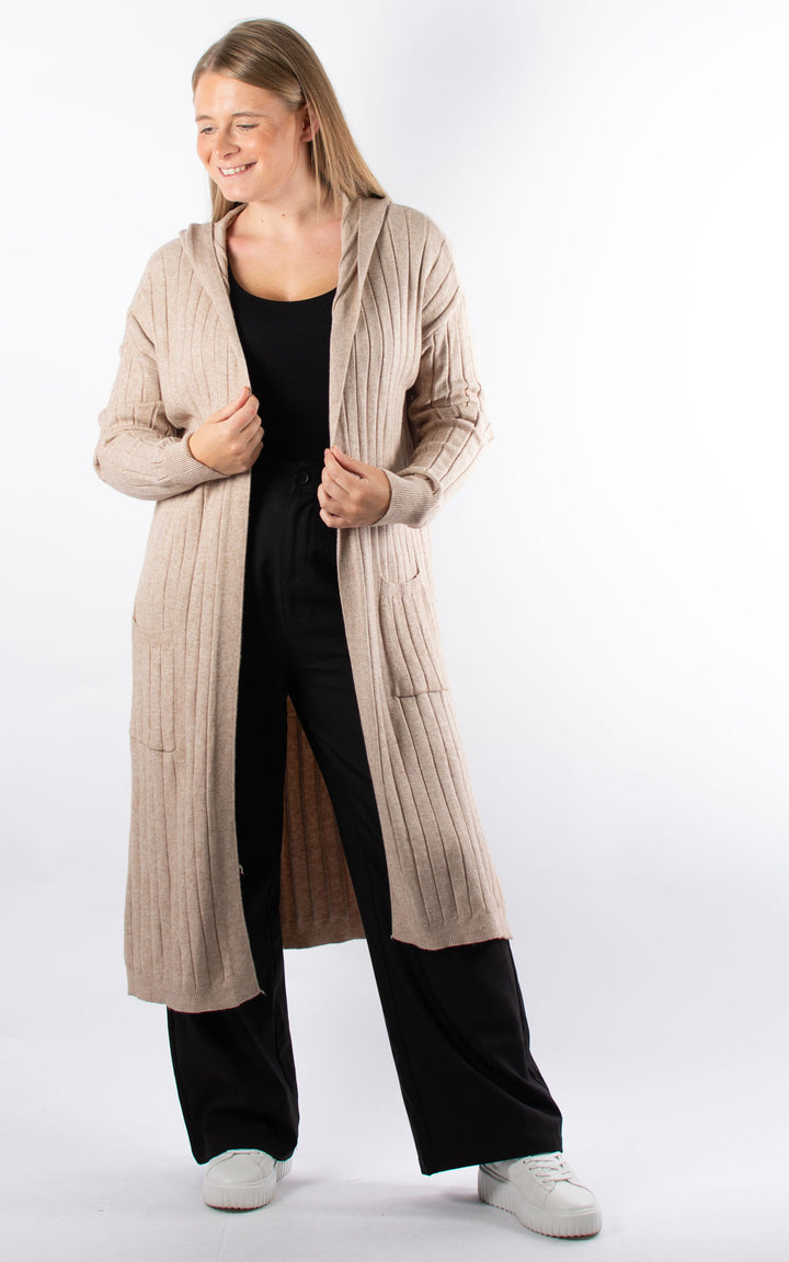 Shona Hooded Cardigan | Biscuit