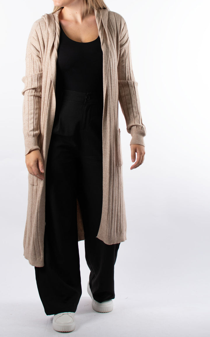 Shona Hooded Cardigan | Biscuit