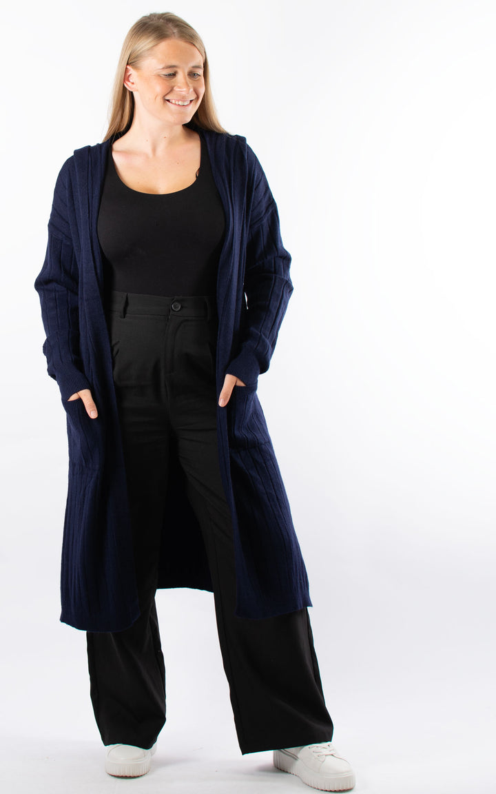 Shona Hooded Cardigan | Navy