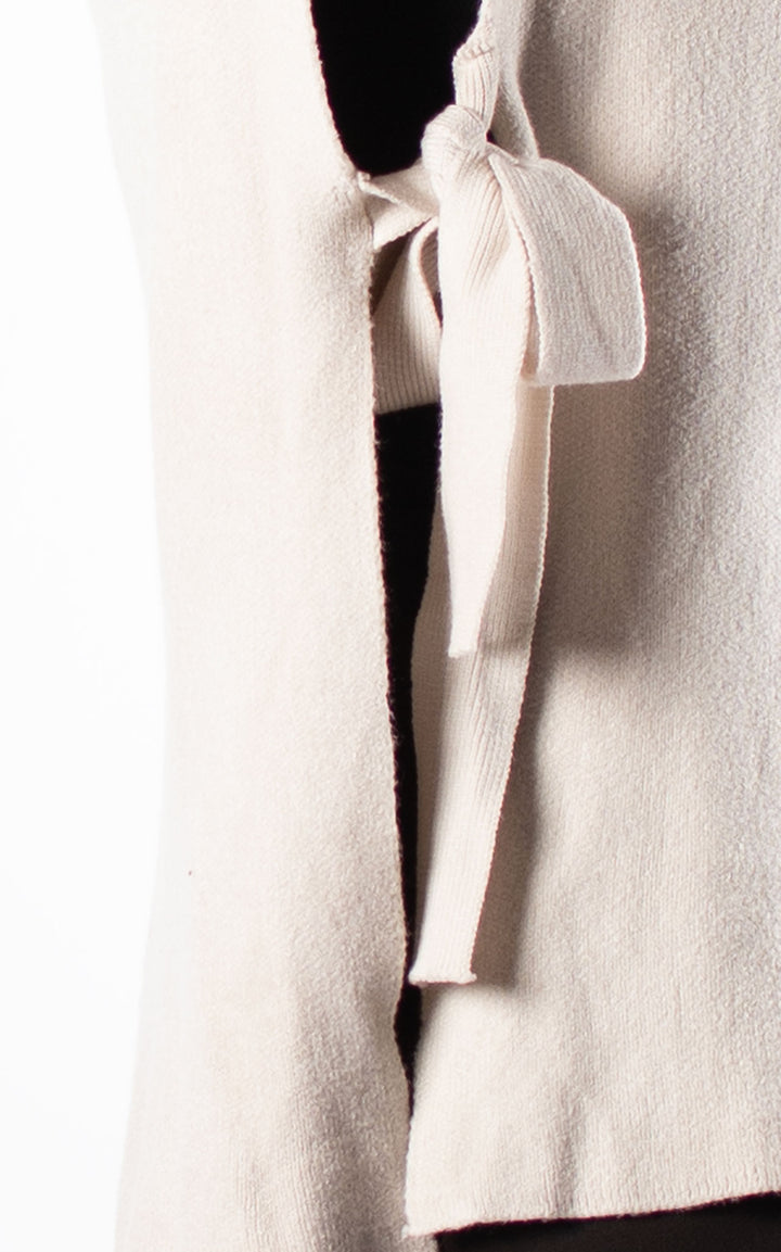 Side Tie Waistcoat | Beige
