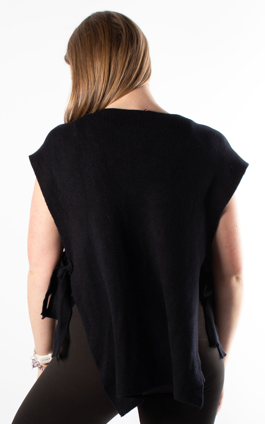 Side Tie Waistcoat | Black