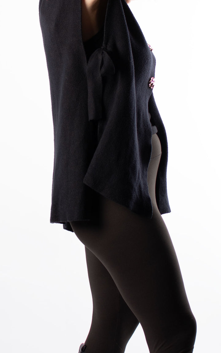 Side Tie Waistcoat | Black