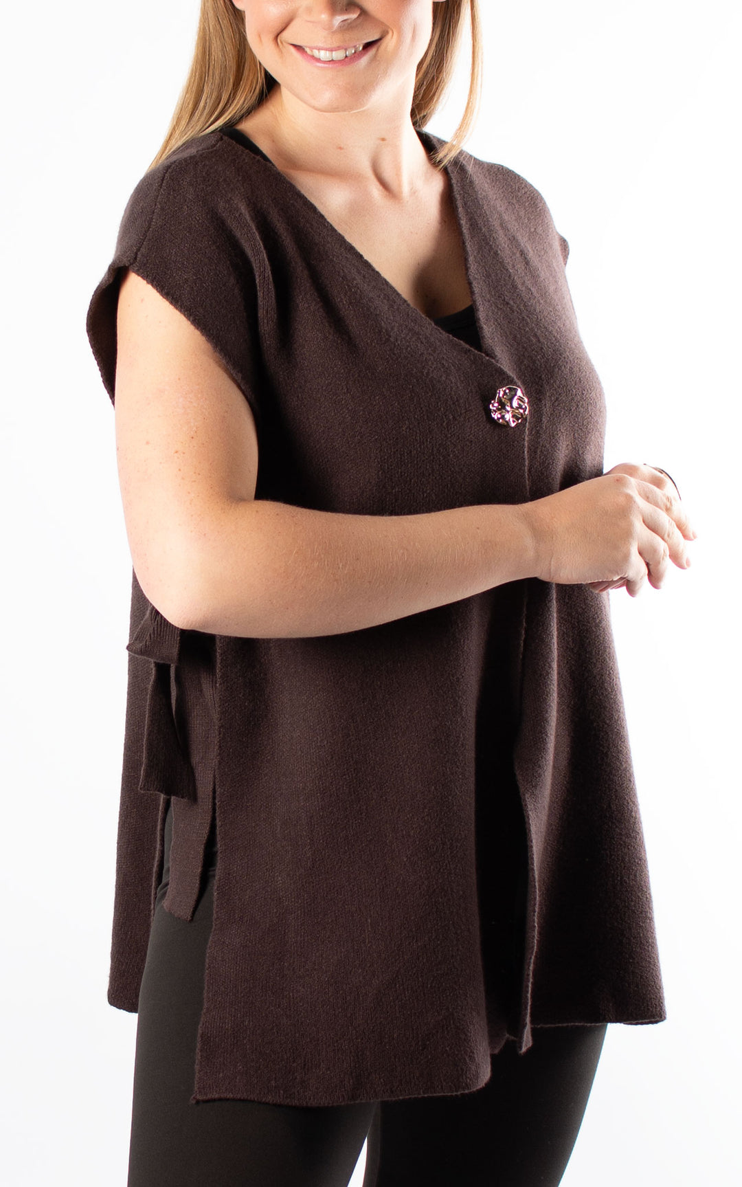 Side Tie Waistcoat | Chocolate