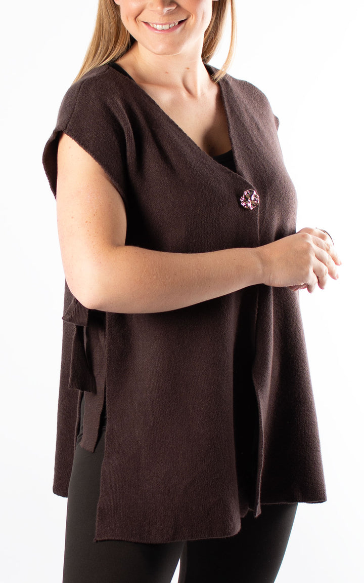 Side Tie Waistcoat | Chocolate