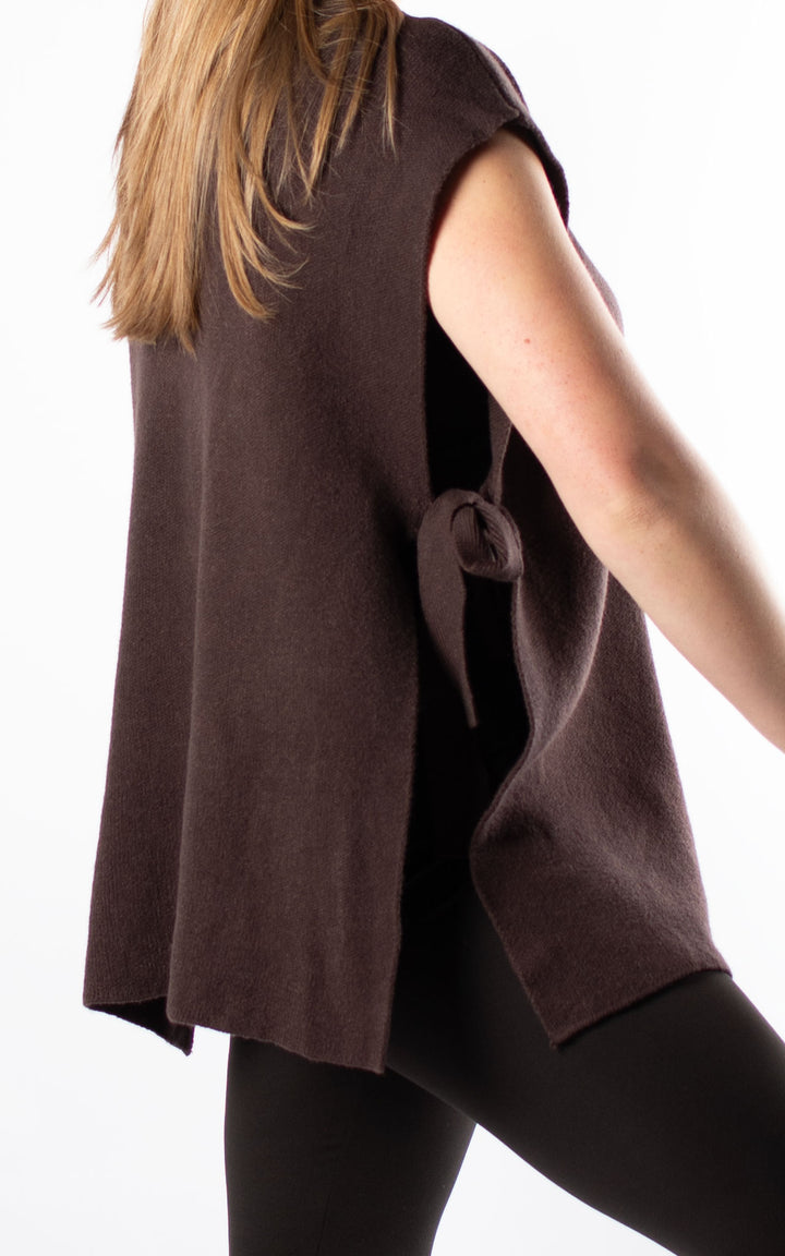 Side Tie Waistcoat | Chocolate