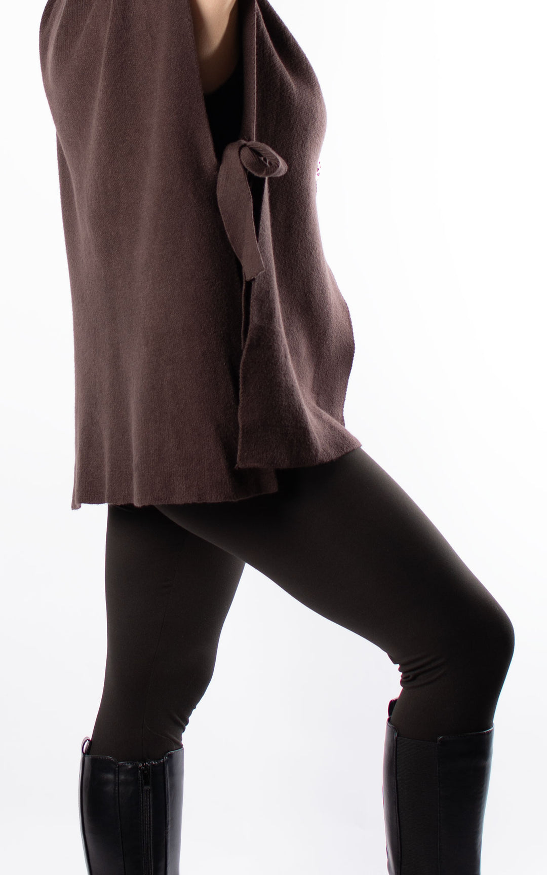 Side Tie Waistcoat | Chocolate