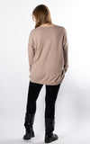 Simone Button V-neck | Taupe