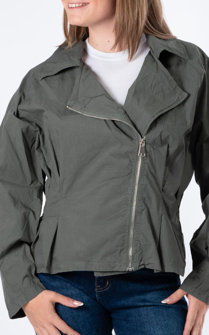 Sofi Light Zip Through Jacket | Khaki