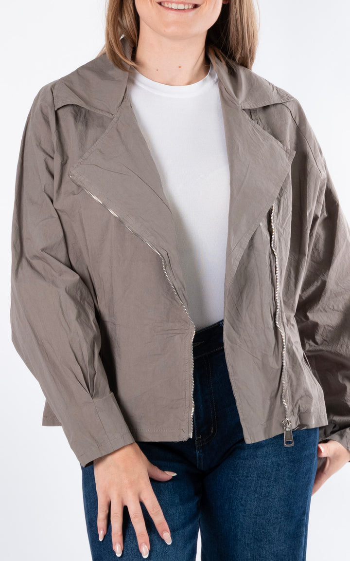 Sofi Light Zip Through Jacket | Pebble