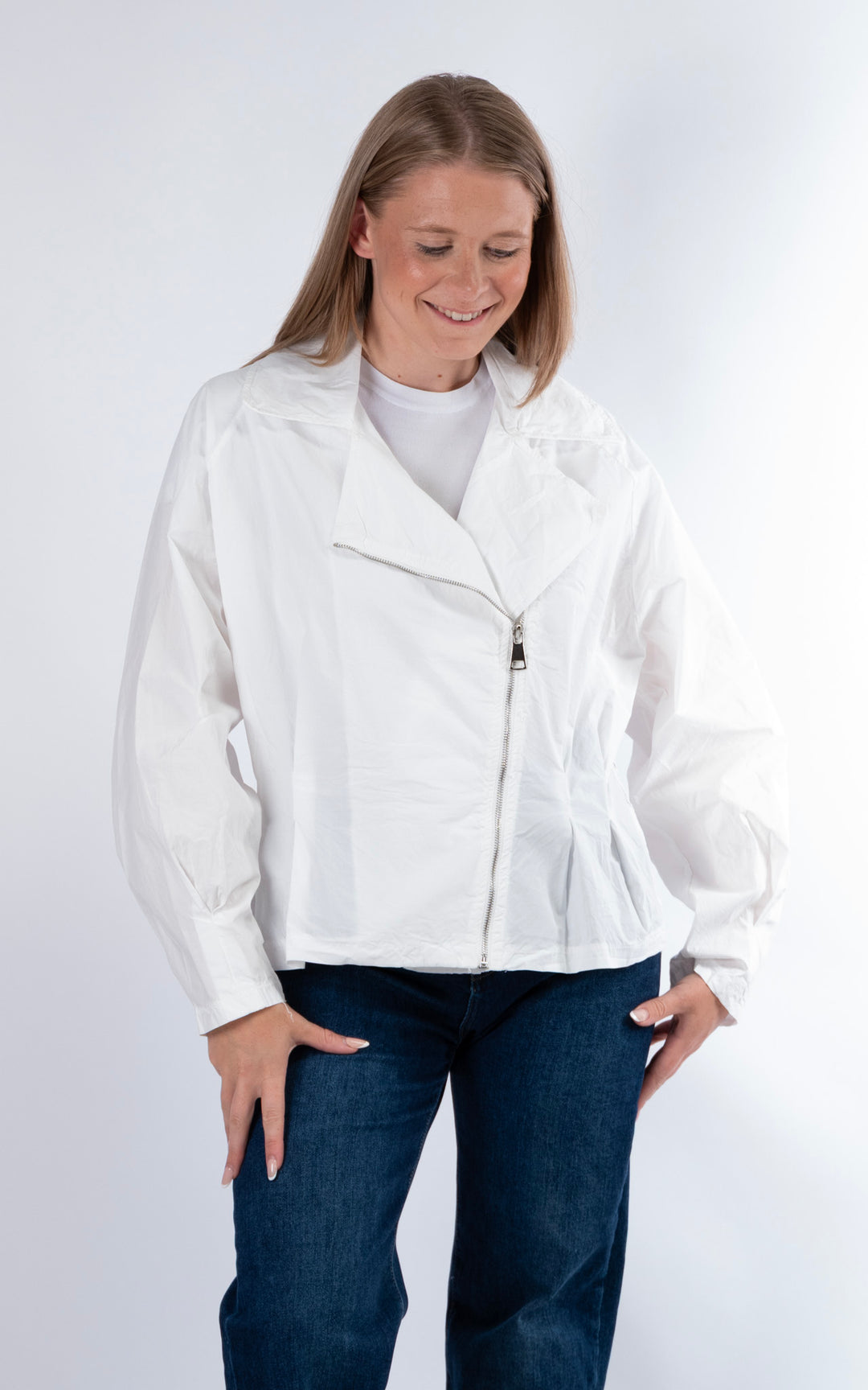 Sofi Light Zip Through Jacket | White