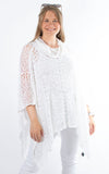 Sofi Neck Poncho | White