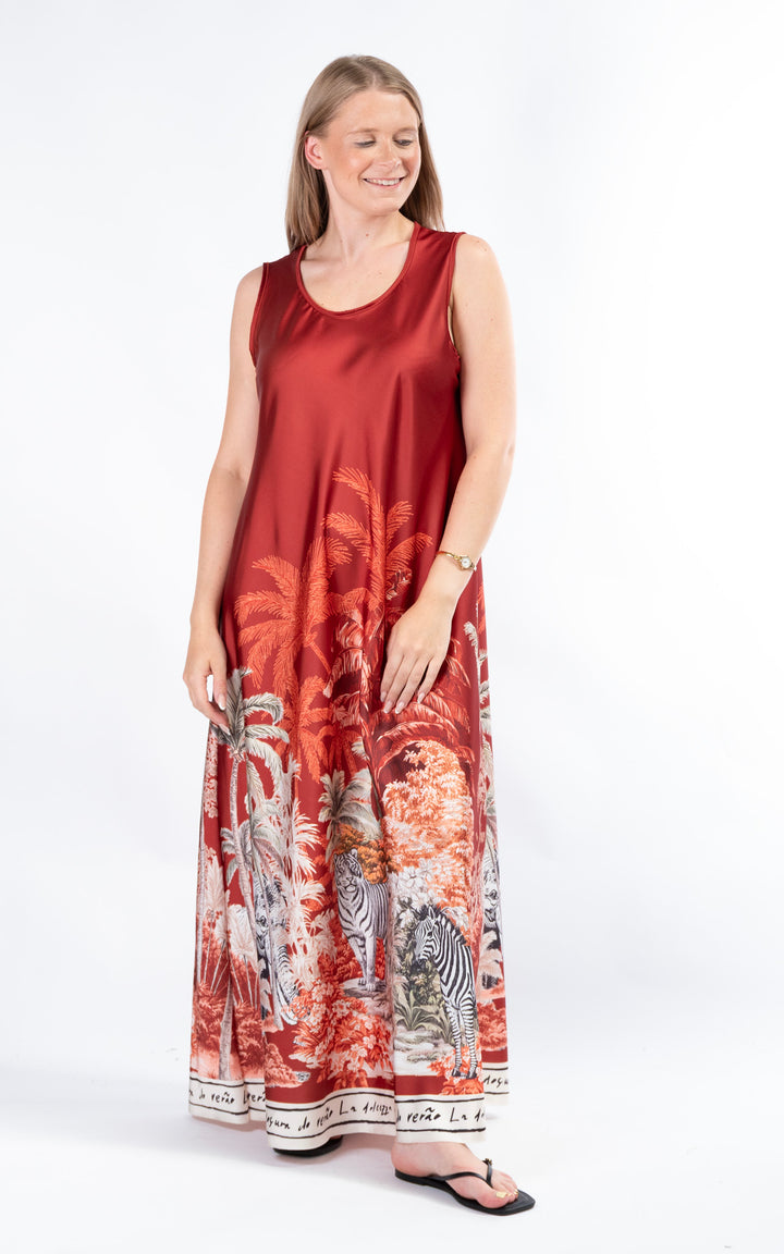 Sofia Jungle Dress | Rust