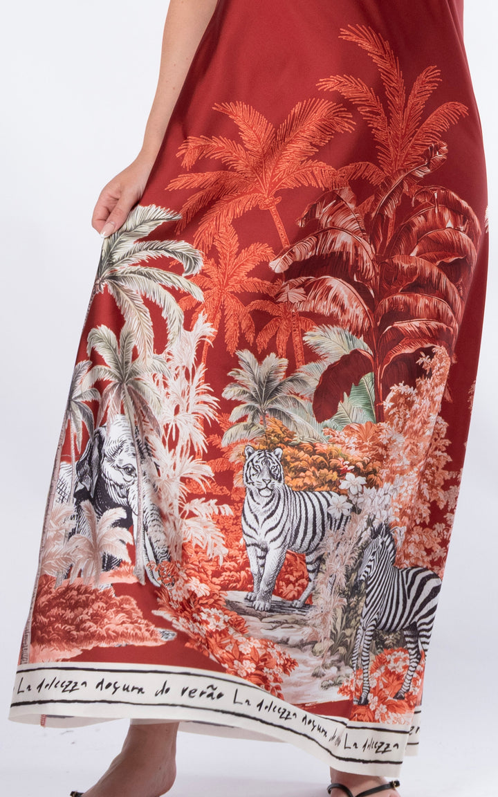 Sofia Jungle Dress | Rust
